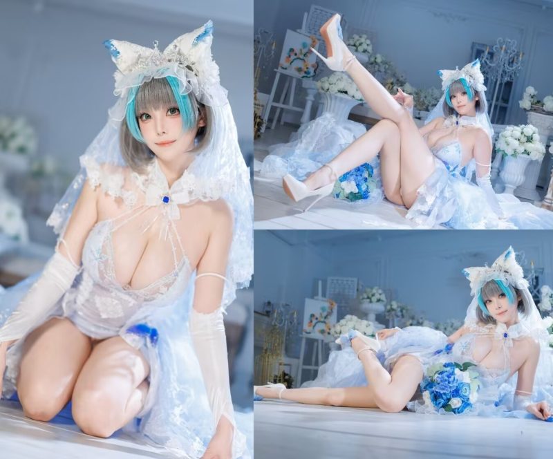 蜜汁猫裘-碧蓝航线 柴郡花嫁 [133P2V-4.39GB]-桃雾阁